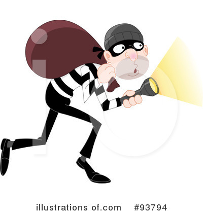 Royalty-Free (RF) Robber Clipart Illustration by yayayoyo - Stock Sample #93794