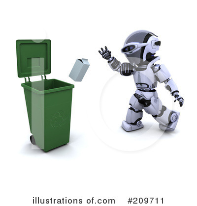 Royalty-Free (RF) Robot Character Clipart Illustration by KJ Pargeter - Stock Sample #209711