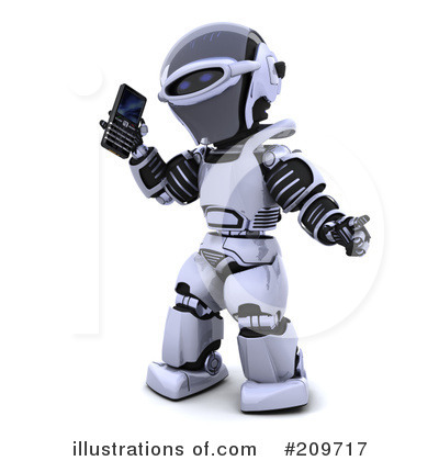 Royalty-Free (RF) Robot Character Clipart Illustration by KJ Pargeter - Stock Sample #209717