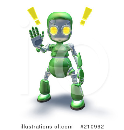 Royalty-Free (RF) Robot Character Clipart Illustration by AtStockIllustration - Stock Sample #210962
