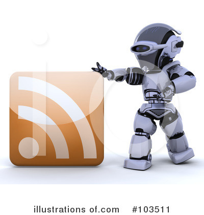 Royalty-Free (RF) Robot Clipart Illustration by KJ Pargeter - Stock Sample #103511