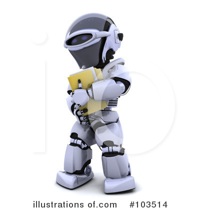 Royalty-Free (RF) Robot Clipart Illustration by KJ Pargeter - Stock Sample #103514