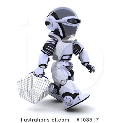 Royalty-Free (RF) Robot Clipart Illustration by KJ Pargeter - Stock Sample #103517