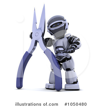 Royalty-Free (RF) Robot Clipart Illustration by KJ Pargeter - Stock Sample #1050480