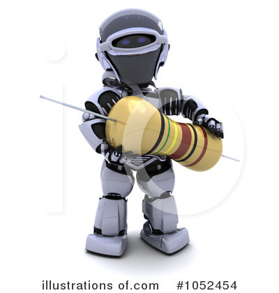 Royalty-Free (RF) Robot Clipart Illustration by KJ Pargeter - Stock Sample #1052454