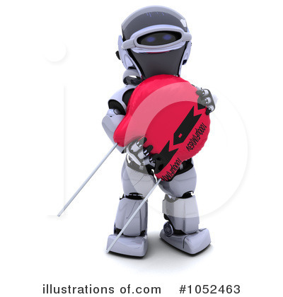 Royalty-Free (RF) Robot Clipart Illustration by KJ Pargeter - Stock Sample #1052463