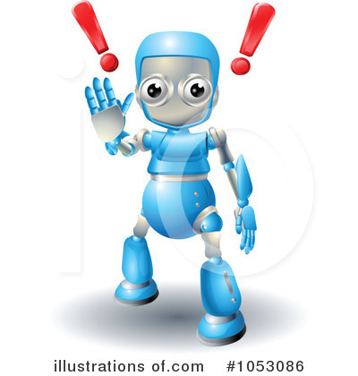 Royalty-Free (RF) Robot Clipart Illustration by AtStockIllustration - Stock Sample #1053086