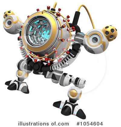 Royalty-Free (RF) Robot Clipart Illustration by Leo Blanchette - Stock Sample #1054604