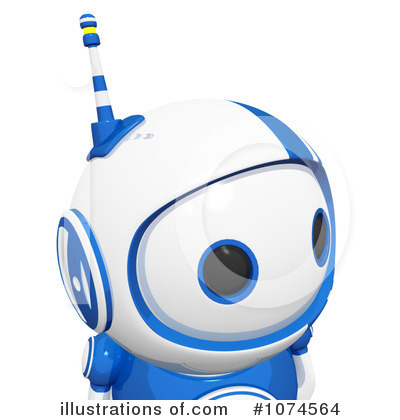 Blueberry Robot Clipart #1074564 by Leo Blanchette