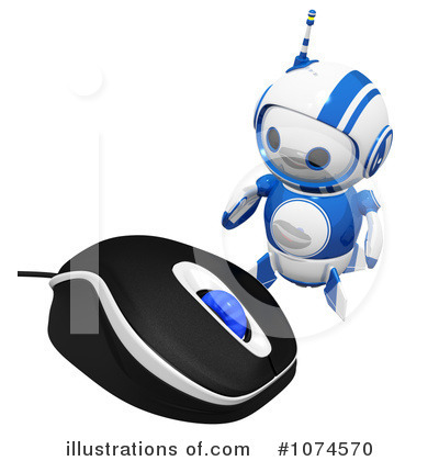 Royalty-Free (RF) Robot Clipart Illustration by Leo Blanchette - Stock Sample #1074570