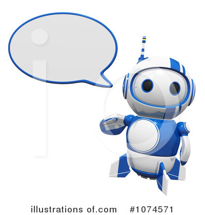Royalty-Free (RF) Robot Clipart Illustration by Leo Blanchette - Stock Sample #1074571