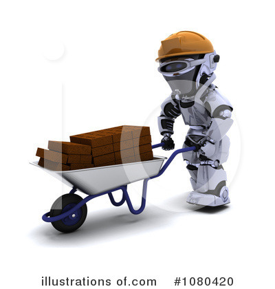 Royalty-Free (RF) Robot Clipart Illustration by KJ Pargeter - Stock Sample #1080420