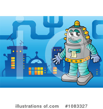 Royalty-Free (RF) Robot Clipart Illustration by visekart - Stock Sample #1083327