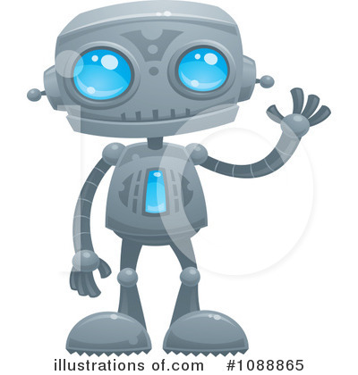 Royalty-Free (RF) Robot Clipart Illustration by John Schwegel - Stock Sample #1088865