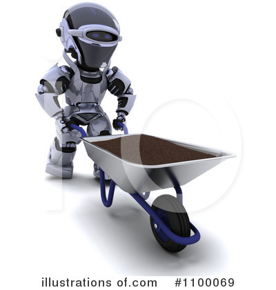 Royalty-Free (RF) Robot Clipart Illustration by KJ Pargeter - Stock Sample #1100069