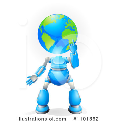 Royalty-Free (RF) Robot Clipart Illustration by AtStockIllustration - Stock Sample #1101862