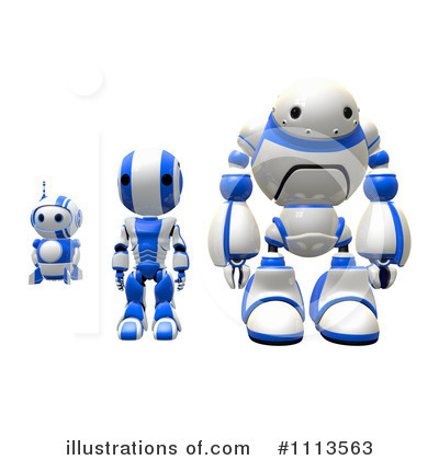 Royalty-Free (RF) Robot Clipart Illustration by Leo Blanchette - Stock Sample #1113563