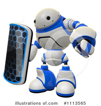 Royalty-Free (RF) Robot Clipart Illustration by Leo Blanchette - Stock Sample #1113565