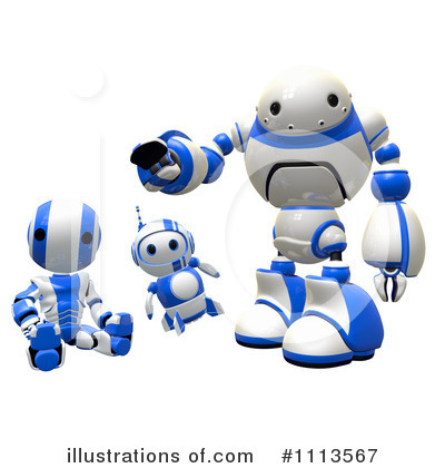 Royalty-Free (RF) Robot Clipart Illustration by Leo Blanchette - Stock Sample #1113567