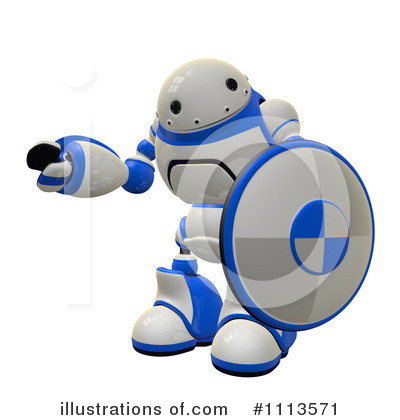 Royalty-Free (RF) Robot Clipart Illustration by Leo Blanchette - Stock Sample #1113571