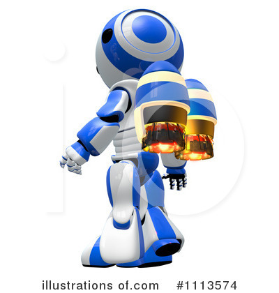 Royalty-Free (RF) Robot Clipart Illustration by Leo Blanchette - Stock Sample #1113574