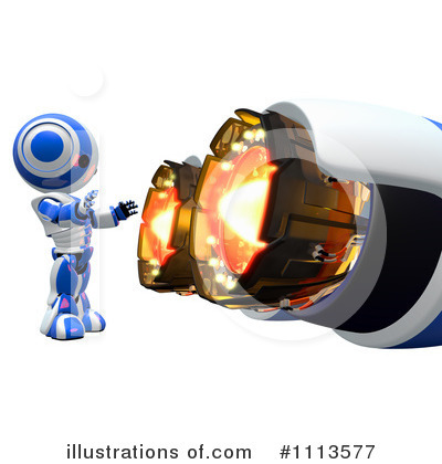 Royalty-Free (RF) Robot Clipart Illustration by Leo Blanchette - Stock Sample #1113577