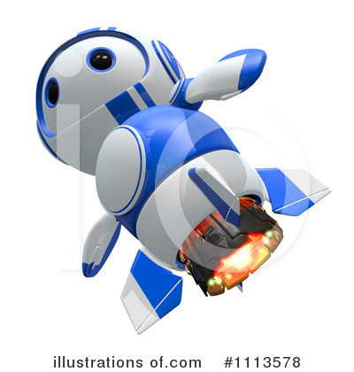 Royalty-Free (RF) Robot Clipart Illustration by Leo Blanchette - Stock Sample #1113578