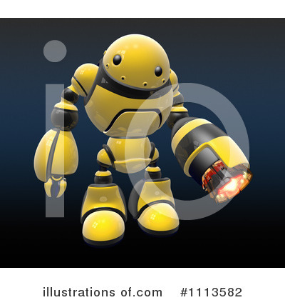 Royalty-Free (RF) Robot Clipart Illustration by Leo Blanchette - Stock Sample #1113582