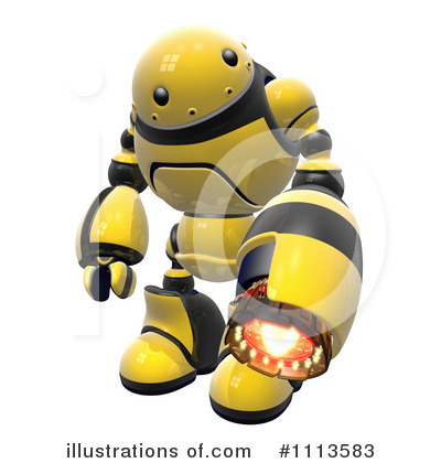 Royalty-Free (RF) Robot Clipart Illustration by Leo Blanchette - Stock Sample #1113583