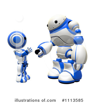 Royalty-Free (RF) Robot Clipart Illustration by Leo Blanchette - Stock Sample #1113585