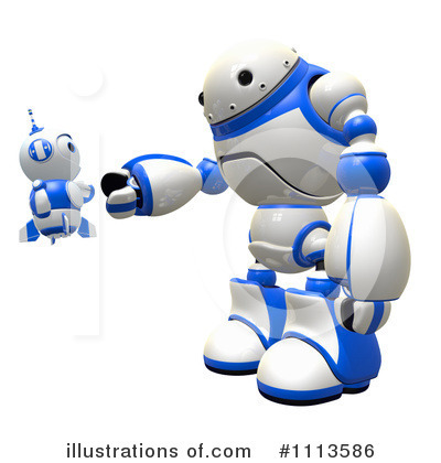 Royalty-Free (RF) Robot Clipart Illustration by Leo Blanchette - Stock Sample #1113586