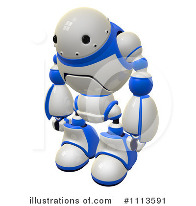 Royalty-Free (RF) Robot Clipart Illustration by Leo Blanchette - Stock Sample #1113591