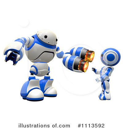 Royalty-Free (RF) Robot Clipart Illustration by Leo Blanchette - Stock Sample #1113592