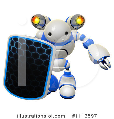 Royalty-Free (RF) Robot Clipart Illustration by Leo Blanchette - Stock Sample #1113597