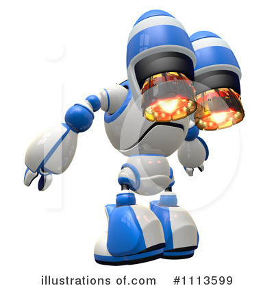 Royalty-Free (RF) Robot Clipart Illustration by Leo Blanchette - Stock Sample #1113599