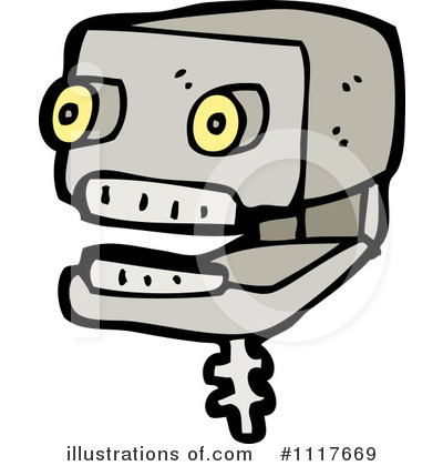 Robot Head Clipart #1117669 by lineartestpilot
