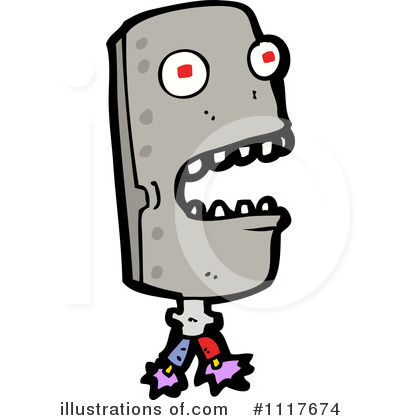 Royalty-Free (RF) Robot Clipart Illustration by lineartestpilot - Stock Sample #1117674