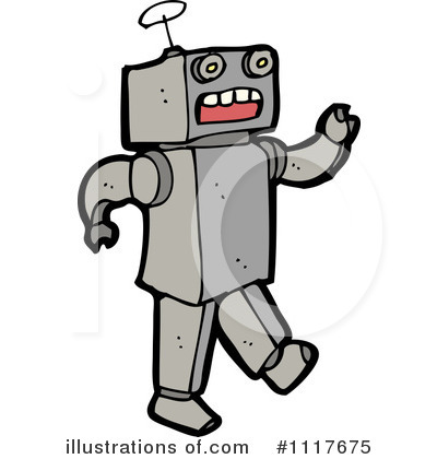 Royalty-Free (RF) Robot Clipart Illustration by lineartestpilot - Stock Sample #1117675