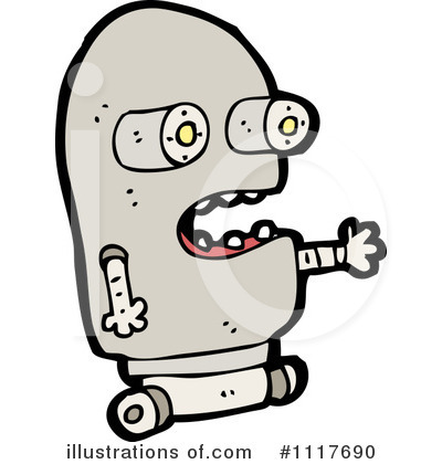 Royalty-Free (RF) Robot Clipart Illustration by lineartestpilot - Stock Sample #1117690