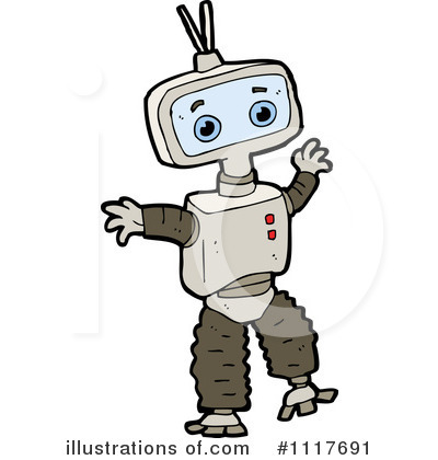 Royalty-Free (RF) Robot Clipart Illustration by lineartestpilot - Stock Sample #1117691