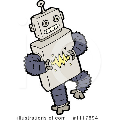 Royalty-Free (RF) Robot Clipart Illustration by lineartestpilot - Stock Sample #1117694