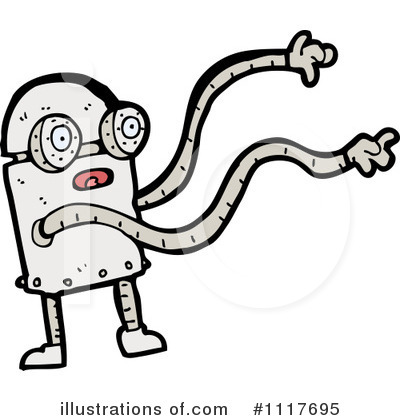 Royalty-Free (RF) Robot Clipart Illustration by lineartestpilot - Stock Sample #1117695