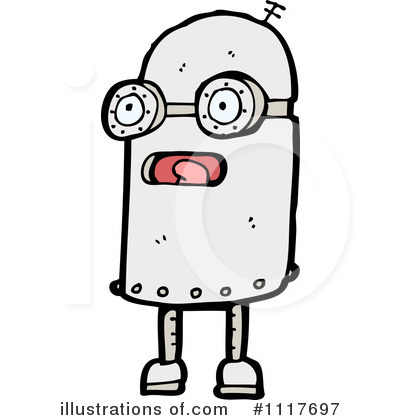 Royalty-Free (RF) Robot Clipart Illustration by lineartestpilot - Stock Sample #1117697