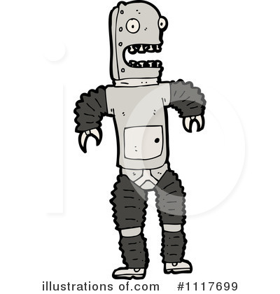 Royalty-Free (RF) Robot Clipart Illustration by lineartestpilot - Stock Sample #1117699