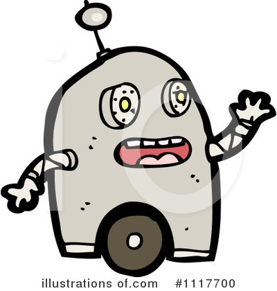 Royalty-Free (RF) Robot Clipart Illustration by lineartestpilot - Stock Sample #1117700