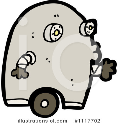 Royalty-Free (RF) Robot Clipart Illustration by lineartestpilot - Stock Sample #1117702