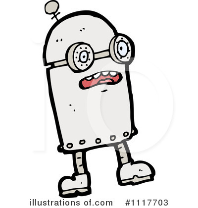 Royalty-Free (RF) Robot Clipart Illustration by lineartestpilot - Stock Sample #1117703