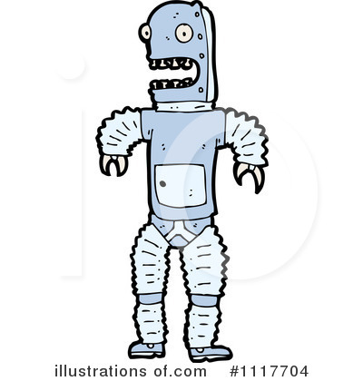 Royalty-Free (RF) Robot Clipart Illustration by lineartestpilot - Stock Sample #1117704