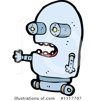 Royalty-Free (RF) Robot Clipart Illustration by lineartestpilot - Stock Sample #1117707