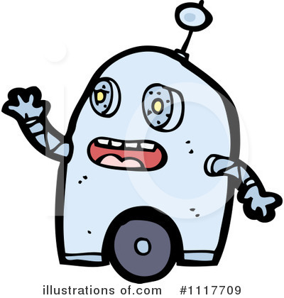 Royalty-Free (RF) Robot Clipart Illustration by lineartestpilot - Stock Sample #1117709